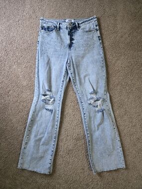 Mica Los Angeles Embellished Rhinestone Straight Leg Jeans